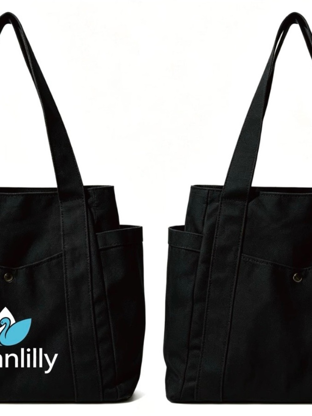 Lilly Canvas Everyday Tote in Black